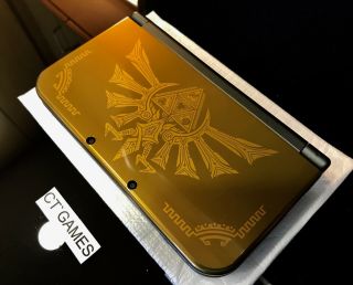 Nintendo 3DS XL Hyrule Gold Limited Edition DUAL IPS SCREENS RARE 3