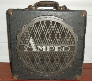 Rare Ampro Antique Vintage Magnavox Speakers X2 Stereo 7.  5 Ohm