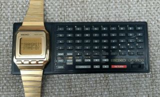 Seiko Uw - 02 Gold Memo - Diary,  Uc3000 Keyboard.  Very Rare Vintage Digital Watch.