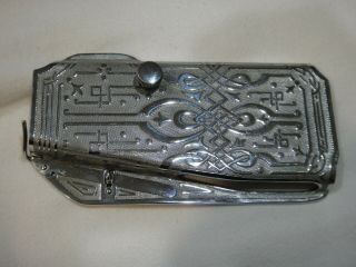 SINGER 221 Featherweight Scroll Side Face Plate Cover w Screw Vtg 1941 2