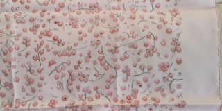 Pink ELEGANT HERMES Red Berries SILK SCARF by Leigh P Cooke RARE fruits polka 4