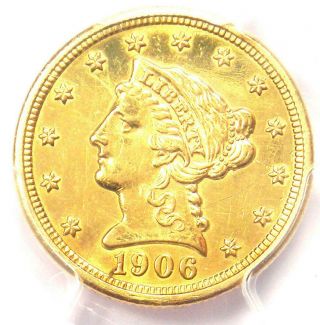 1906 Liberty Gold Quarter Eagle $2.  50 - Certified Pcgs Au Details - Rare Date