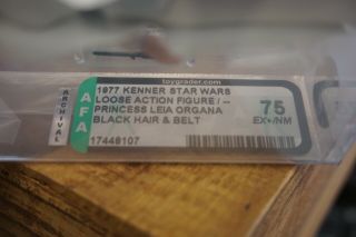 Princess Leia Organa 1977 AFA 75 EX NM,  STAR WARS Vintage No Coo 2
