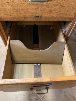 4 drawer Quarter Sawing Oak wood file cabinet 7