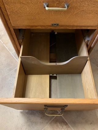 4 drawer Quarter Sawing Oak wood file cabinet 8