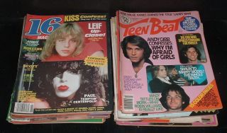 Lqqk 18 Vintage 1978/79 Teen Magazines,  Tiger Beat,  Teen Beat,  16,  Teen Bag,  Etc