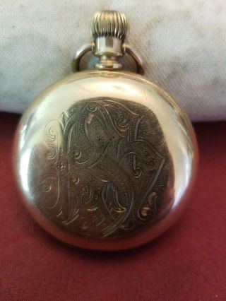 VINTAGE ANTIQUE POCKET WATCH A.  W.  CO WALTHAM FOR REPAIR OR PARTS 2
