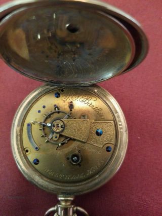 VINTAGE ANTIQUE POCKET WATCH A.  W.  CO WALTHAM FOR REPAIR OR PARTS 7