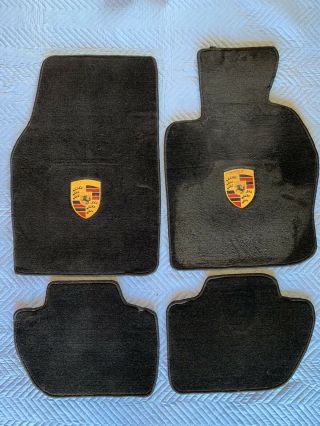 Vintage Porsche 944 968 Lloyd Floor Mats Thick Pile Embroidered Full Color Crest