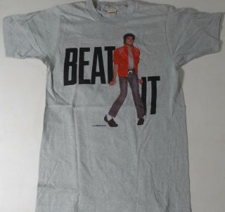 Evintage (m) Screen Stars Michael Jackson Beat It 80s 50/50 Tru Vintage T - Shirt