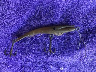 Vintage old plastic fishing lure Unknown Shrimp Feelers & Legs Amber 4
