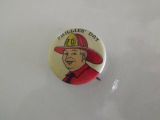Vintage Philadelphia Phillies Day Pin Rare 50 
