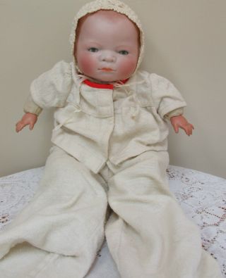 Antique Bisque Bye - Lo Baby Doll Grace S Putnam Germany Crier Sleep Eyes Euc