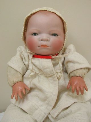 Antique Bisque Bye - Lo Baby Doll Grace S Putnam Germany Crier Sleep Eyes EUC 3