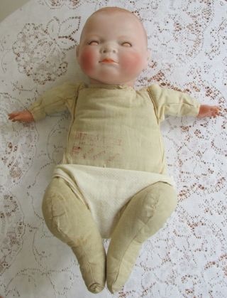 Antique Bisque Bye - Lo Baby Doll Grace S Putnam Germany Crier Sleep Eyes EUC 4