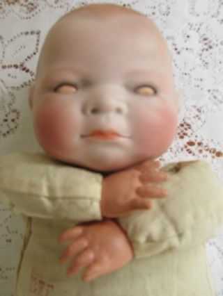 Antique Bisque Bye - Lo Baby Doll Grace S Putnam Germany Crier Sleep Eyes EUC 5