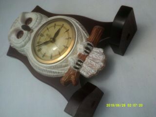 United Rare Usa Motion Electric Clock Vintage Novelty Owl Home Kitchen Accessory