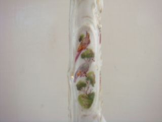 VERY RARE 18TH CENTURY DERBY PORCELAIN FORK - ROCOCO WITH EXOTIC BIRDS C1775 4