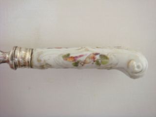 VERY RARE 18TH CENTURY DERBY PORCELAIN FORK - ROCOCO WITH EXOTIC BIRDS C1775 5
