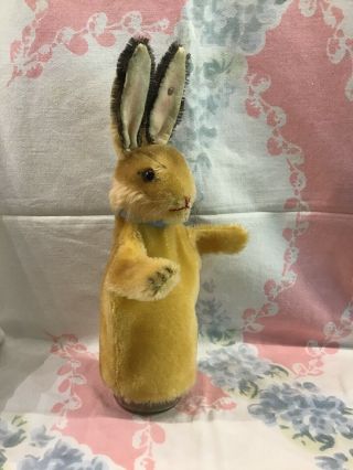 Vintage Steiff Toy Bunny Rabbit Hand Puppet Captain Kangaroo German Mohair