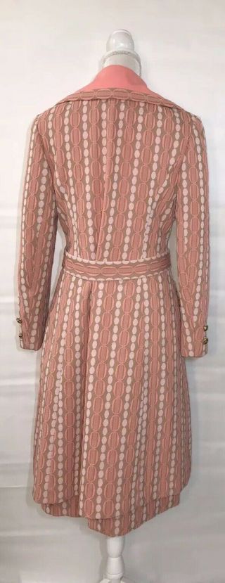 Vintage Lilli Ann Knit Union Made 2 Piece Long Jacket & Dress Retro Multi Color 4