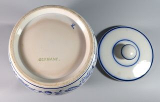 Huge German flow blue porcelain 