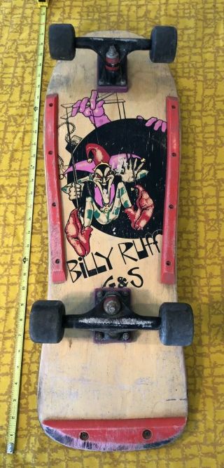 Vintage Skateboard G&s Gordon And Smith Billy Ruff Puppet Bomb Slime Balls