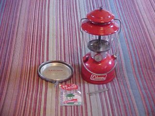 Vintage Coleman Lantern - 200a - Red - Single Mantle - Coleman Parts Safe - I971 -