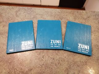 Vintage 1975 3 Volume Zuni The Art And The People Hb Great Reference Book Set
