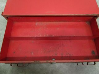 Vintage Snap On toolbox 2 drawer locking stacking mid section red hot rod 10
