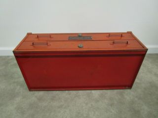 Vintage Snap On toolbox 2 drawer locking stacking mid section red hot rod 12