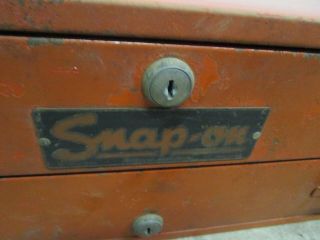 Vintage Snap On toolbox 2 drawer locking stacking mid section red hot rod 2