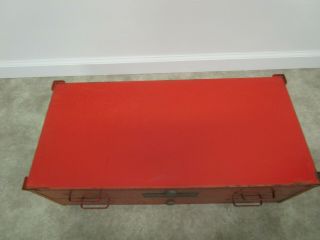 Vintage Snap On toolbox 2 drawer locking stacking mid section red hot rod 5