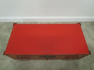 Vintage Snap On toolbox 2 drawer locking stacking mid section red hot rod 6