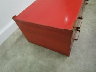 Vintage Snap On toolbox 2 drawer locking stacking mid section red hot rod 8