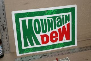 Rare Vintage Drink Mountain Dew Embossed Metal Sign Gas Oil Coke Service Farm 66