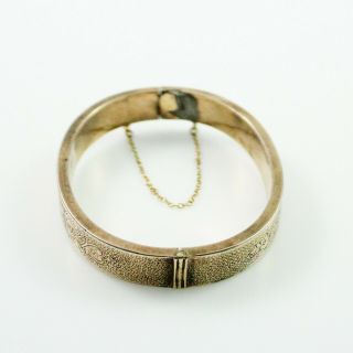 Antique Vintage Art Nouveau 14k Rose Gold Etruscan Wedding Bangle Bracelet 3
