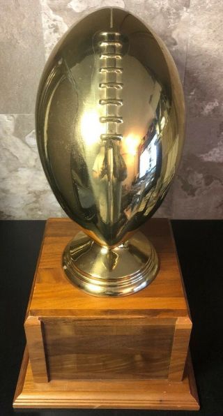 Vintage 16 In Tall Brass Full Size Football Trophy
