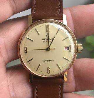 Vintage Swiss Watch Sorna Automatic 25 Jewels,  Serviced