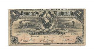 1897 Banco De Guatemala 1 Peso Banknote Very Rare Pick S149 Ps149 Pmg Pop 9