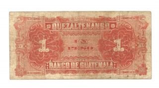 1897 Banco de Guatemala 1 Peso banknote very rare Pick S149 PS149 PMG Pop 9 2