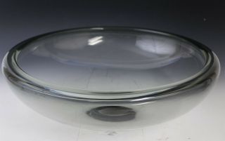 Vtg Artist Signed Holmegaard Danish Modern Studio Art Glass 17 " Centerpiece Bowl