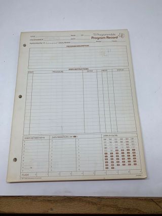 Vintage Texas Instruments TI 59 Programmable Calculator - - Needs Battery 5