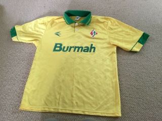 Vintage Football Loki Swindon Town Fc Away Shirt Yellow Burmah 93 - 95 40 - 42”