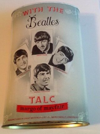 Vintage The Beatles Talcum Powder Margo Of Mayfair Tin Full