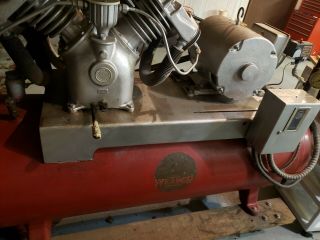 Air compressor,  Weaver 1956,  250 gallon,  antique. 2
