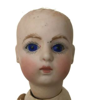 Antique Belton Sonneberg French German Bisque Doll 120 Closed Mouth 3 Holes 10 "