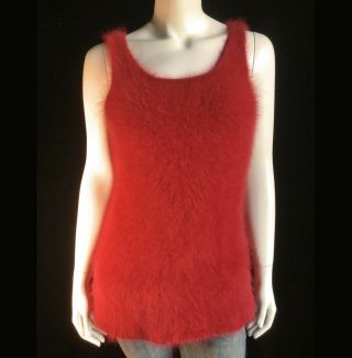 Fuzzy 80 Angora Sweater York & Co Red Tank Top 38 " - Bust