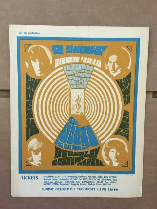 The Doors Berkeley Community Theatre 1967 Concert Vintage Poster Flier