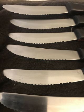 Set Of 12 Cutco Vintage Steak Knives Dark Handles 1759 KI,  KC,  KM & KJ 11